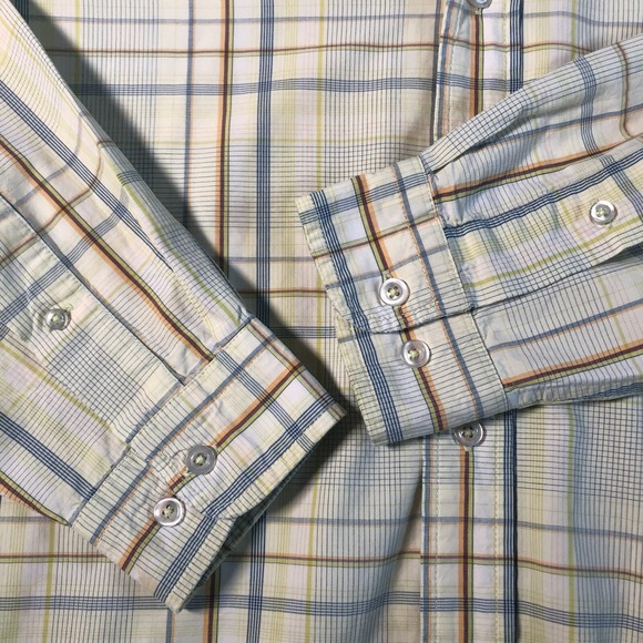 MARLBORO CLASSICS Shirt Mens Large Yellow Plaid Button Down Long Sleeve - Picture 6 of 12